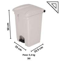 Lixeira 25l Retangular C/ Pedal B2pr-0025i Branca Belosch 9795 - 2