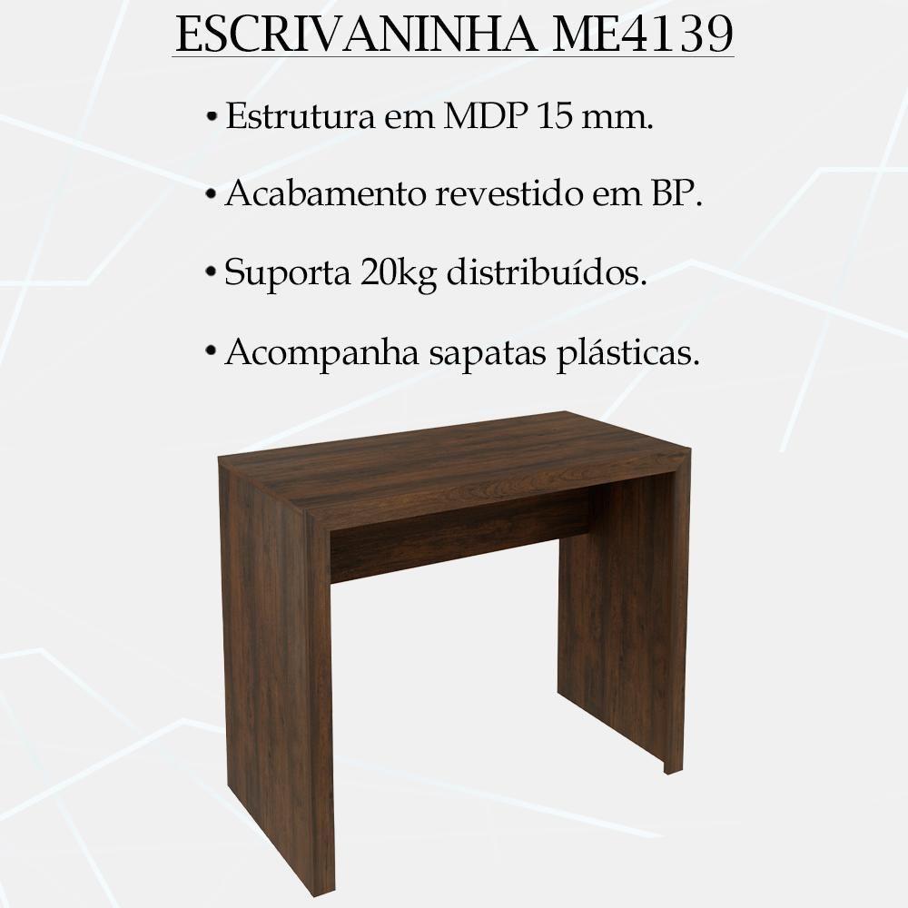 Escrivaninha Mesa Escritorio Me4139 Rustico Tecno Mobili Rustico - 3