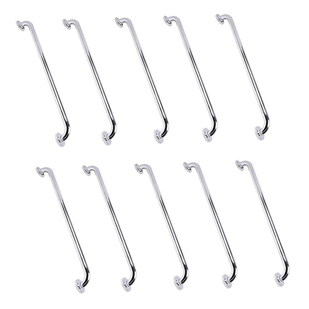 Alça Apoio 70cm Barra Suporte Kit 10 Uni Anti Queda Idoso Gestante Cadeirante Deficiente Banheiro Inox Box Escada - 1