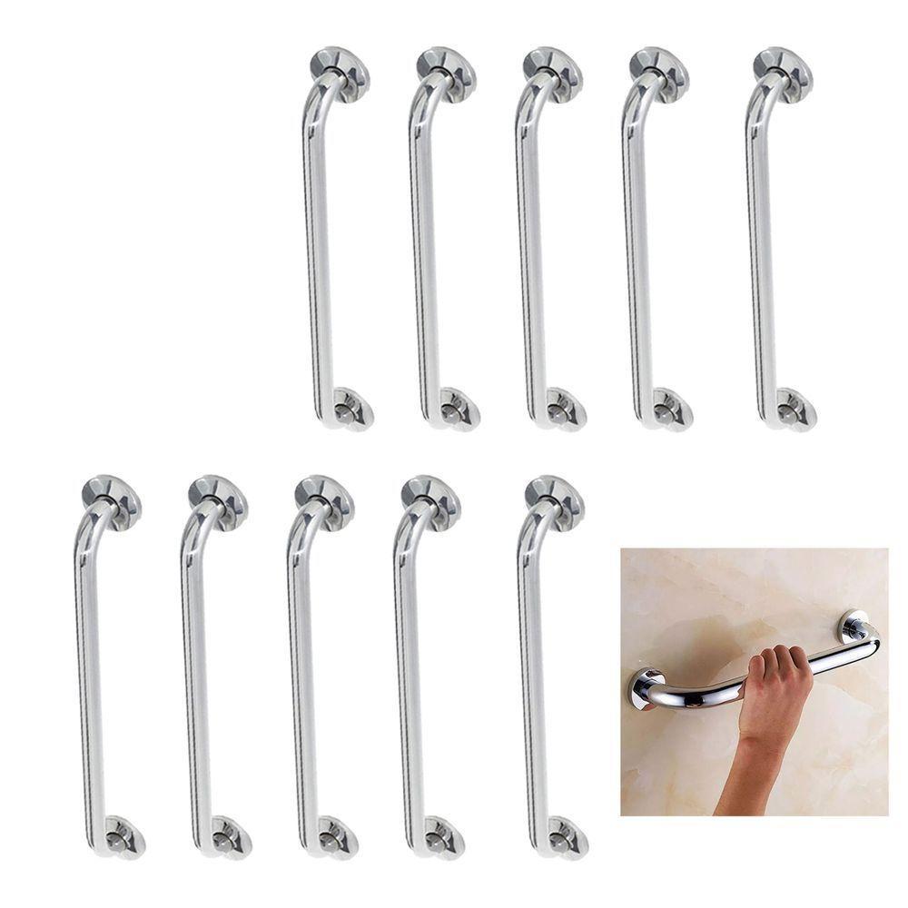 Alça De Apoio Barra Inox 40cm Kit 10 Unidades Banheiro Idoso Deficiente Cadeirante Acessibilidade - 1