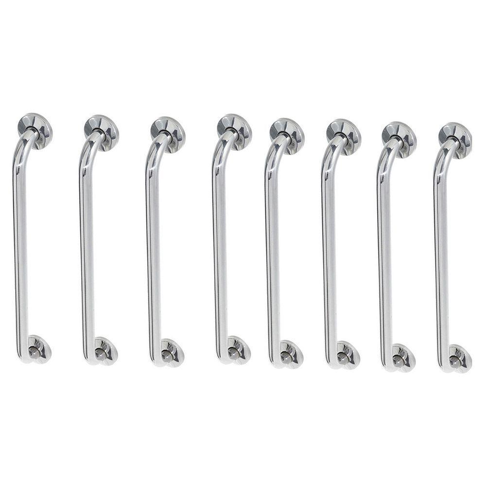Alça De Apoio Inox Barra 60cm Kit 8 Unidades Criança Idoso Anti Queda Segurança Banheiro Resistente - 1