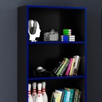 Armario Estante Multiuso 5 Prateleira Me4141 Preto Azul Tecno Mobili Preto Azul - 3