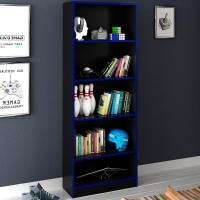 Armario Estante Multiuso 5 Prateleira Me4141 Preto Azul Tecno Mobili Preto Azul - 6