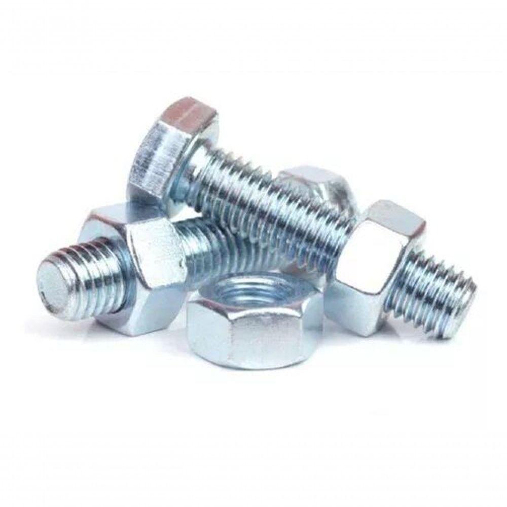 Kit 6 Parafusos Sextavado Rosca Inteira 1-4 X 1 - 2