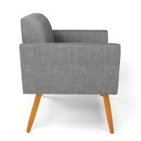 Poltrona Pés Palito Castanho Marisa Linho D03 - D\'rossi Cor A26 Grafite - 3