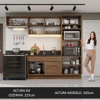 Armário De Cozinha Completa 270cm Rustic Stella Madesa 10 Rustic - 5