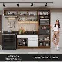Armário De Cozinha Completa 270cm Rustic/branco Stella Madesa 10 Rustic/branco - 9