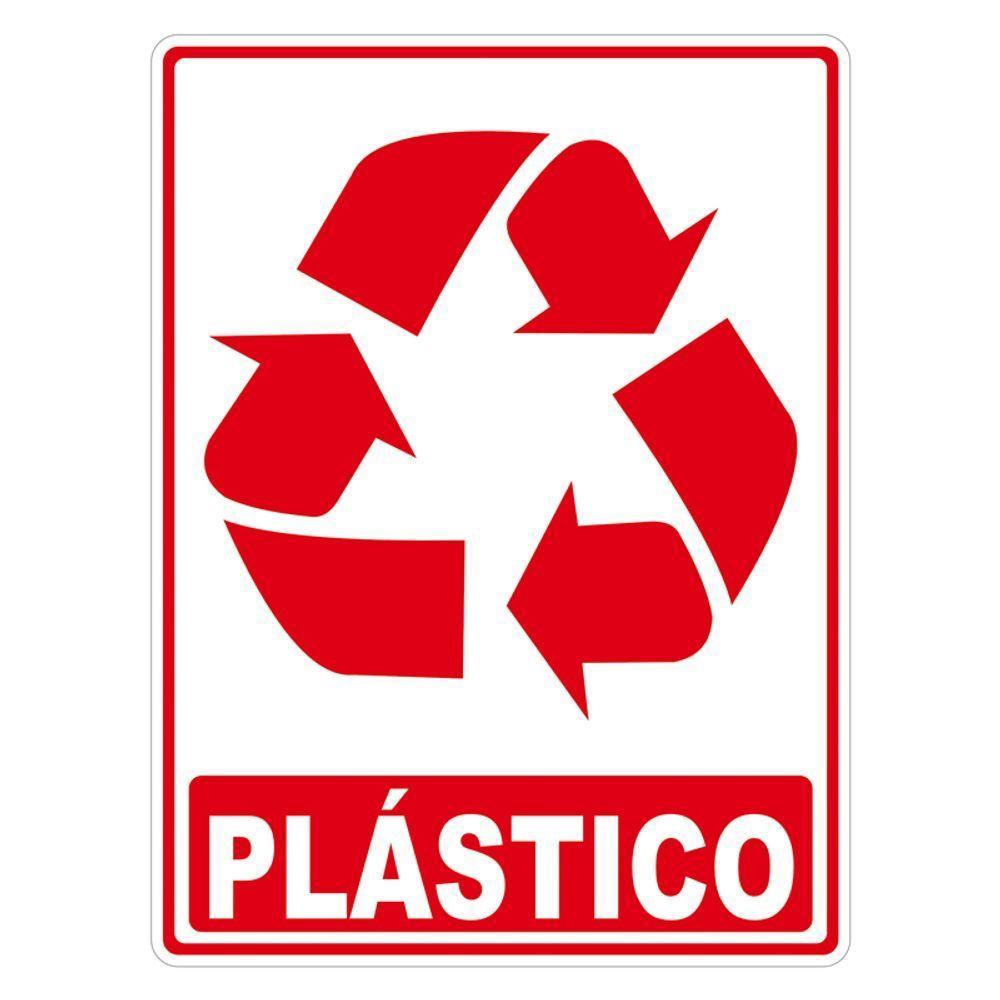 Adesivo Lixo Reciclavel 20cm X 15cm Nome Do Desenho Plástico - 1