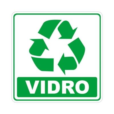 Adesivo Lixo Reciclavel 15cmx15cm Nome Do Desenho Vidro