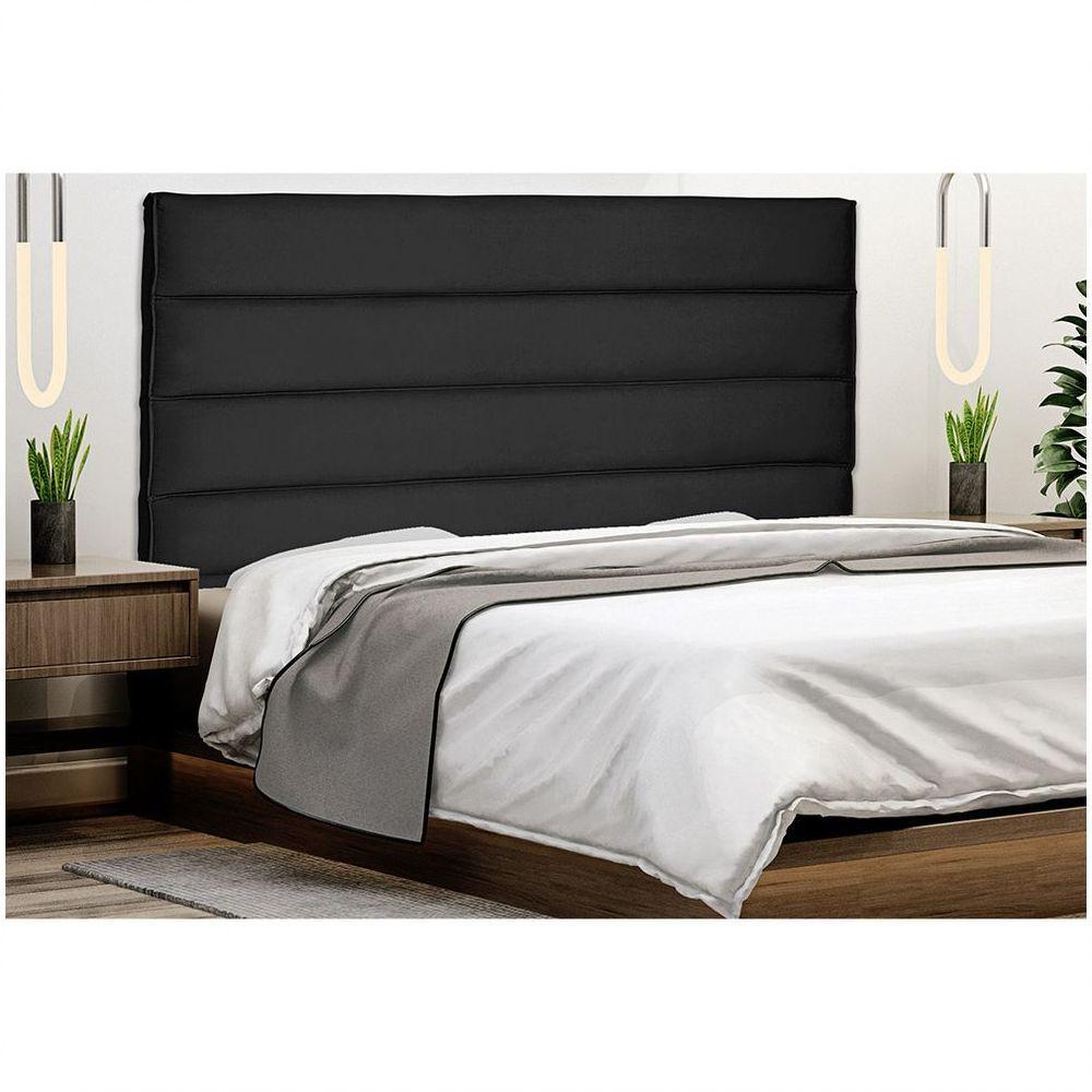 Cabeceira Queen 160 Cm Greta Suede Preto - 4