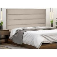 Cabeceira Queen 160 Cm Greta Suede Bege - 2