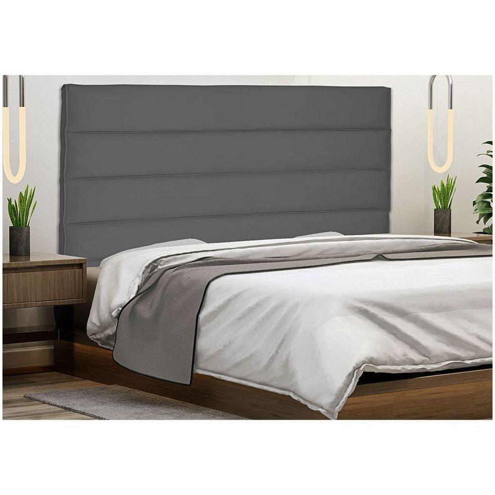 Cabeceira Queen 160 Cm Greta Suede Cinza - 3