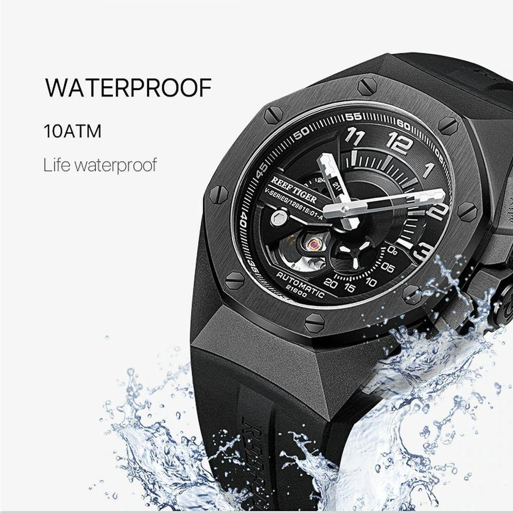 Relógio Masculino Reef Tiger Rga95s7-bbb à Prova D'água Prata - 2