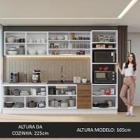 Armário De Cozinha Completa 310cm Branco/rustic Stella Madesa 02 Branco/rustic - 2