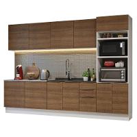 Armário De Cozinha Completa 310cm Branco/rustic Stella Madesa 01 Branco/rustic - 5