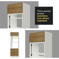 Armário De Cozinha Completa 310cm Branco/rustic Stella Madesa 01 Branco/rustic - 10
