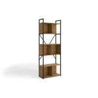 Estante P-sala Industrial Alta Li014 C- 6 Nichos 72x202cm Freijo-preto - Kappesberg - 1