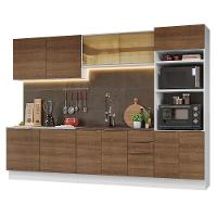 Armário De Cozinha Completa 310cm Branco/rustic Stella Madesa 03 Branco/rustic - 5