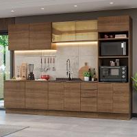 Armário De Cozinha Completa 310cm Rustic Stella Madesa 03 Rustic - 1