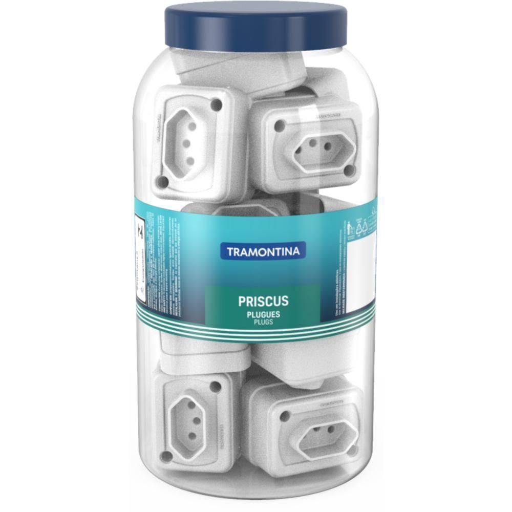 Tomada Retangular Branca 2P T 10A 250V~ Embalagem Em Pote - 1