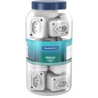 Tomada Retangular Branca 2P T 10A 250V~ Embalagem Em Pote - 1