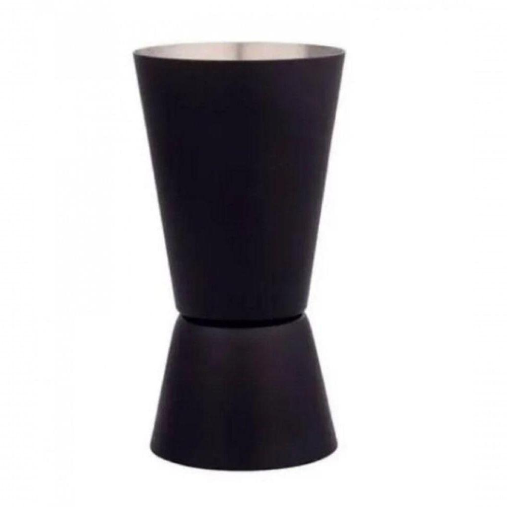 Dosador Americano De Inox Duplo 25 Ml E 50 Ml Preto - Lyor - 1