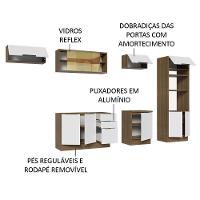 Armário De Cozinha Completa 330cm Rustic/branco Stella Madesa 04 Rustic/branco - 5