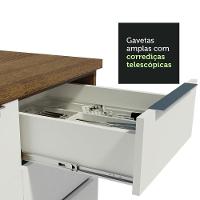 Armário De Cozinha Completa 330cm Rustic/branco Stella Madesa 04 Rustic/branco - 6