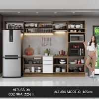 Armário De Cozinha Completa 330cm Rustic/branco Stella Madesa 04 Rustic/branco - 9