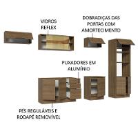 Armário De Cozinha Completa 330cm Rustic Stella Madesa 04 Rustic - 8