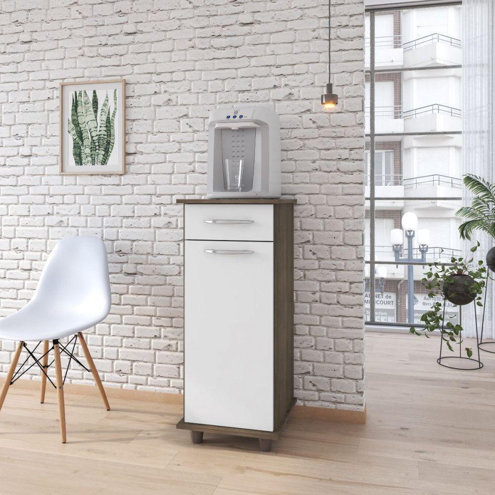 Balcão Viena 1 Porta 1 Gaveta Fiorello Freijo Com Branco - 2