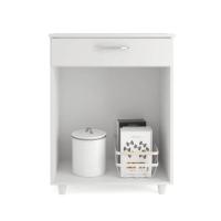 Balcão Multiuso Duna 2 Portas 1 Gaveta Branco Fiorello Branco Brilho - 3