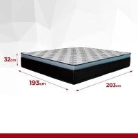 Colchão King Molas Ensacadas Florence Master 193x203x32cm Preto Com Cinza - 6