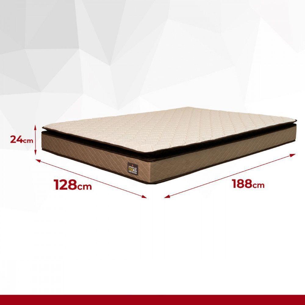 Colchão Viúva Espuma D45 Pillow Top Dubai 128x188x24cm Bordô - 5