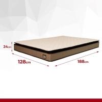 Colchão Viúva Espuma D45 Pillow Top Dubai 128x188x24cm Bordô - 5