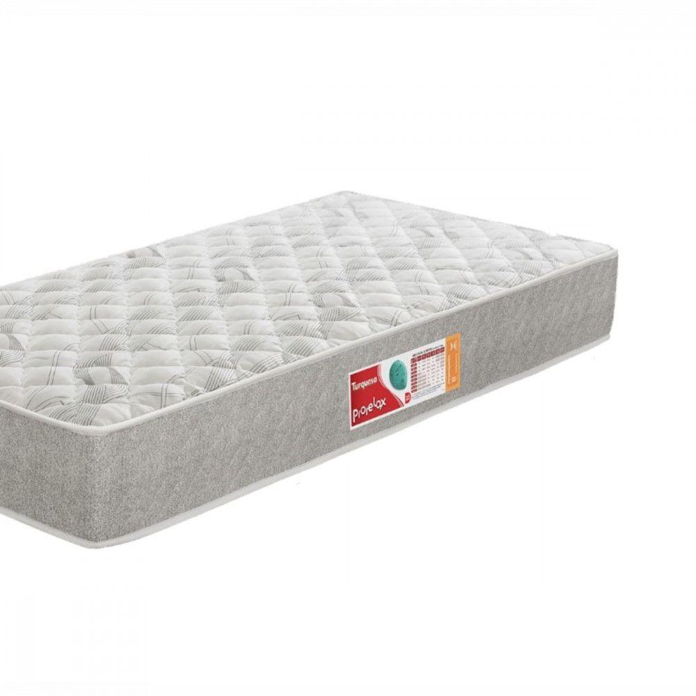 Colchão Solteiro Turquesa D33 078x188x14 Cinza E Branco Cinza Com Branco - 3