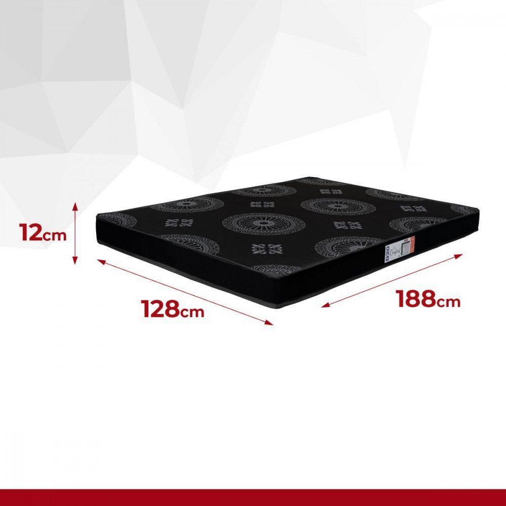 Colchão Viúva Espuma D20 Pro Confort 128x188x12cm Preto Preto - 3