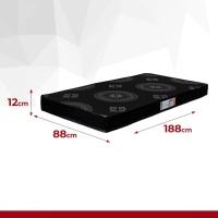 Colchão Solteiro Espuma D20 Pro Confort 88x188x12cm Preto Preto - 2