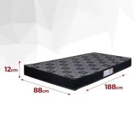 Colchão Solteiro Espuma D23 Pro Confort 88x188x12cm Preto Preto - 3