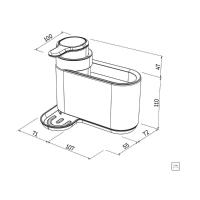 Suporte De Esponja Com Dosador De Sabão Tramontina Em Plástico Abs E Aço Inox - 2