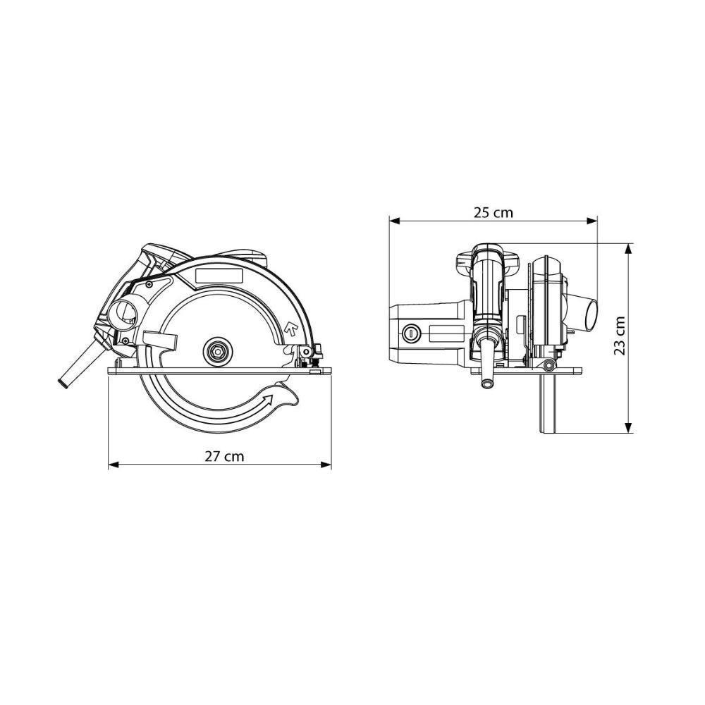 Serra Circular 1400 W 7.1-4" 127 V Tramontina Para Uso Domestico - 2