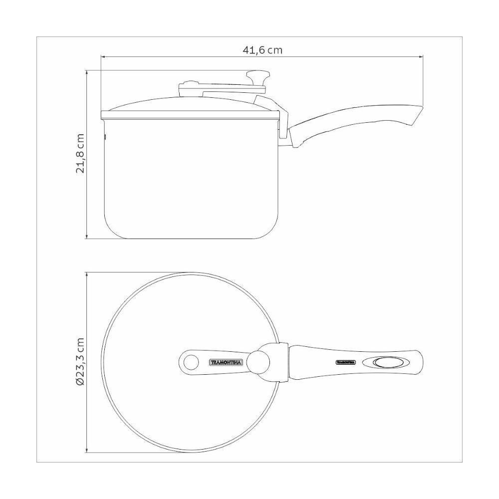 Pipoqueira Paris Em Alumínio Com Revestimento Interno E Externo Em Antiaderente Chumbo 22 Cm 4,8 - 2