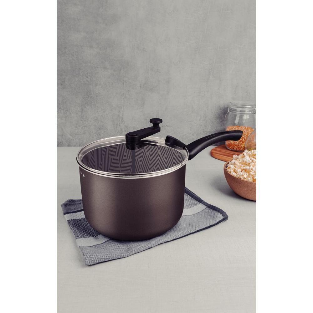 Pipoqueira Paris Em Alumínio Com Revestimento Interno E Externo Em Antiaderente Chumbo 22 Cm 4,8 - 3