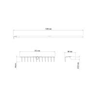 Ancinho Estampado Com 12 Dentes Tramontina Em Aço Com Cabo De Madeira 120 Cm - 2