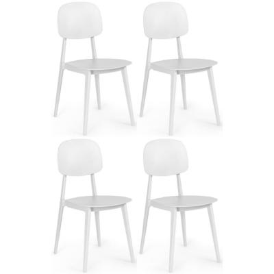 Kit 4 Cadeiras Itália Para Sala/cozinha Em Polipropileno - Branco