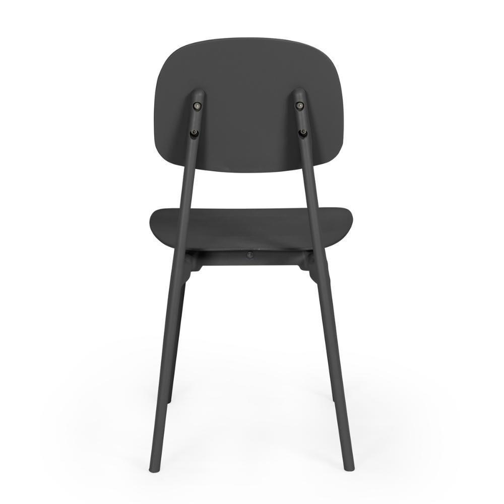 Kit 2 Cadeiras Itália Para Sala/cozinha Em Polipropileno - Preto - 4