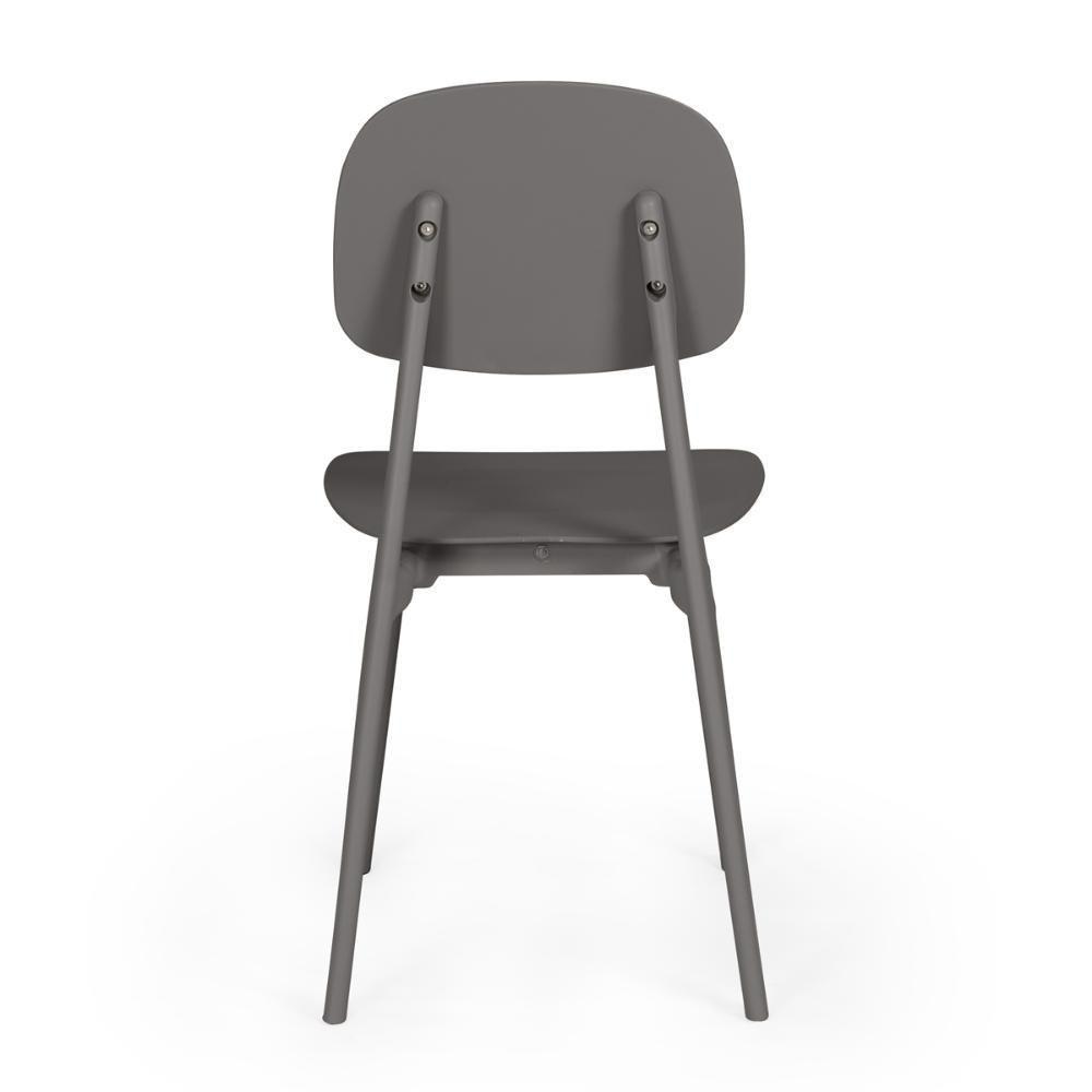 Kit 2 Cadeiras Itália Para Sala/cozinha Em Polipropileno - Cinza - 6
