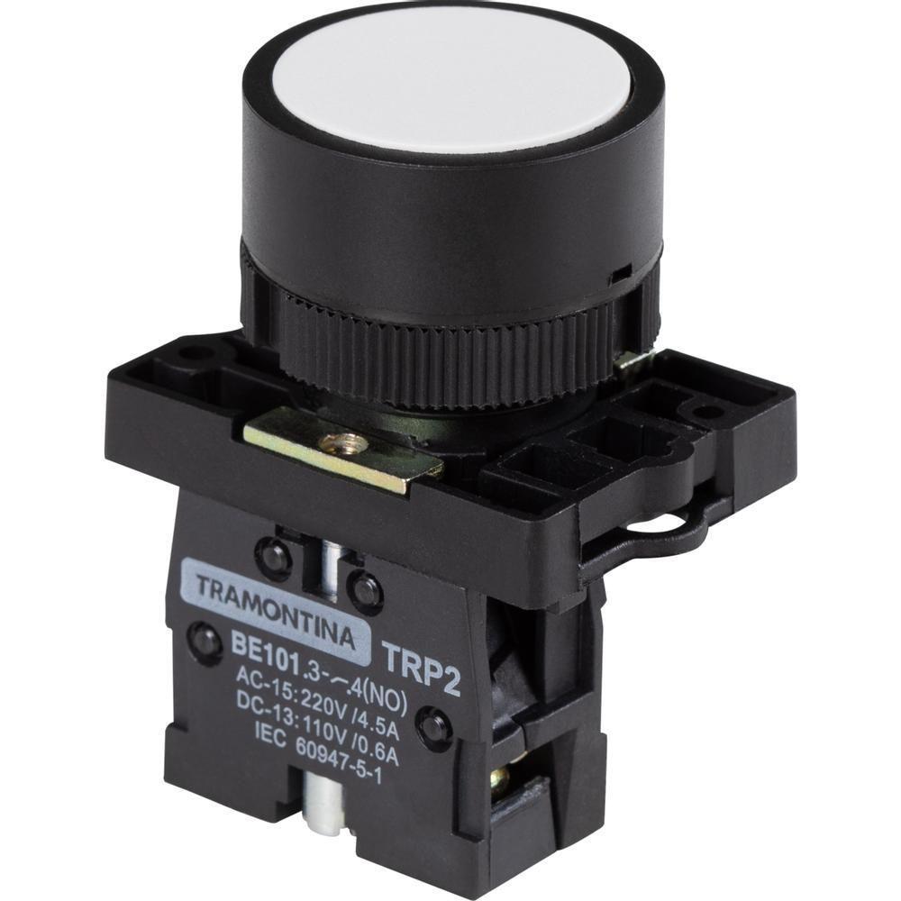 Botão De Impulso Tramontina Trp2-ea11 1na Branco Com Base De Plástico - 1