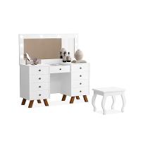 Penteadeira Com Assento Memphis Branco - 1