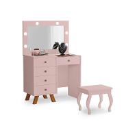 Penteadeira Com Assento Pitsburgo Rose - 1